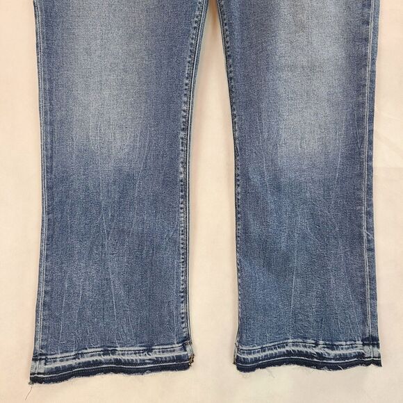 New Hudson Women's (32) Barbara High Rise Bootcut Crop Raw Hem Blue Jeans $195 - Picture 6 of 15